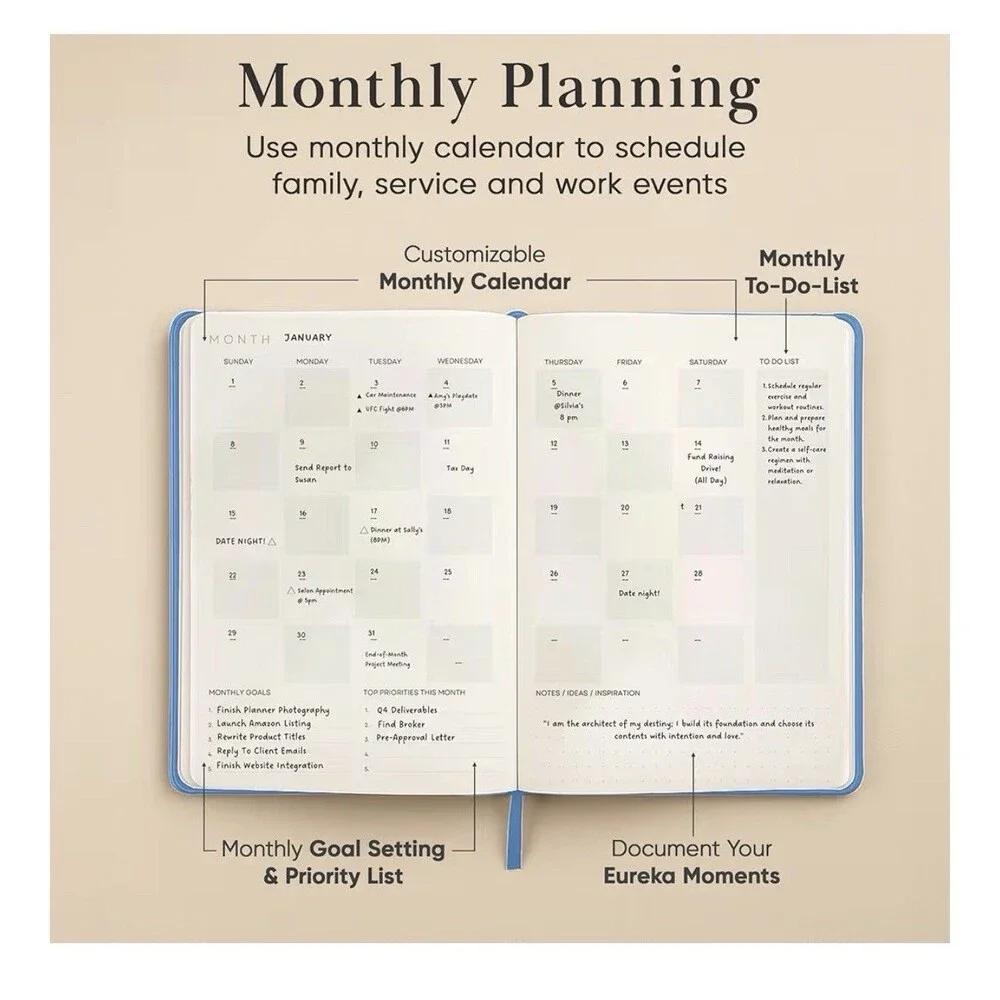 Mantra Planner, Daily & Gratitude Journal To-do List, Self Care & Habit Tracker